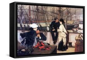 The Captain and His Girl-James Tissot-Framed Stretched Canvas