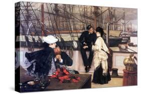 The Captain and His Girl-James Tissot-Stretched Canvas