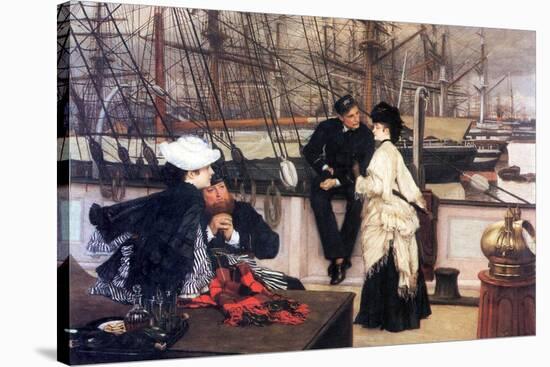 The Captain and His Girl-James Tissot-Stretched Canvas
