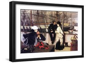 The Captain and His Girl-James Tissot-Framed Art Print