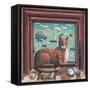 The Captain's Cat, 2021, (Tinted Gesso on Canvas & Wood)-PJ Crook-Framed Stretched Canvas