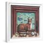 The Captain's Cat, 2021, (Tinted Gesso on Canvas & Wood)-PJ Crook-Framed Giclee Print