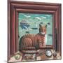 The Captain's Cat, 2021, (Tinted Gesso on Canvas & Wood)-PJ Crook-Mounted Giclee Print