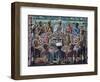 The Captain's Table, 2021 (Tinted Gesso on Canvas & Wood)-PJ Crook-Framed Giclee Print