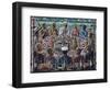 The Captain's Table, 2021 (Tinted Gesso on Canvas & Wood)-PJ Crook-Framed Giclee Print