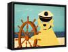 The Captain Yellow-Stephen Huneck-Framed Stretched Canvas