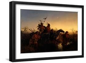 The Captive Charger, 1854 (Oil on Canvas)-Charles Ferdinand Wimar-Framed Giclee Print