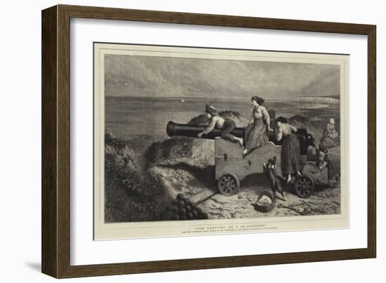 The Capture of a 32-Pounder-Myles Birket Foster-Framed Giclee Print