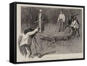 The Capture of a Crocodile in East Africa, Taking His Photograph-Alexander Stuart Boyd-Framed Stretched Canvas