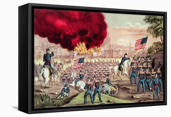 The Capture of Atlanta by the Union Army, 2nd September, 1864-Currier & Ives-Framed Stretched Canvas