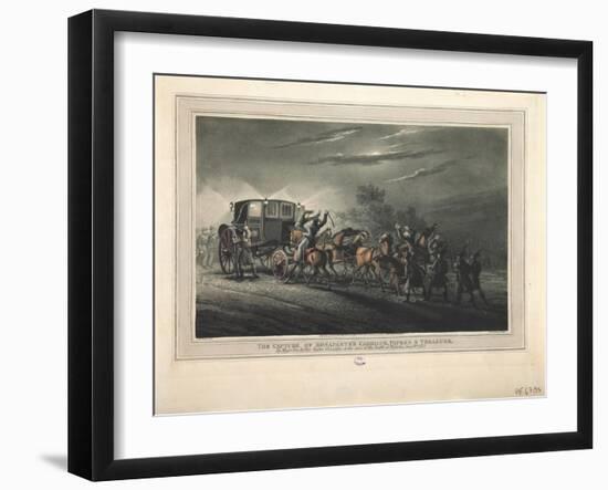The Capture of Bonaparte's Carriage, Papers and Treasure by Major Von Keller, 1816-John Heaviside Clark-Framed Giclee Print