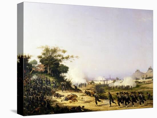 The Capture of Canton by the Franco-British Fleet-null-Stretched Canvas