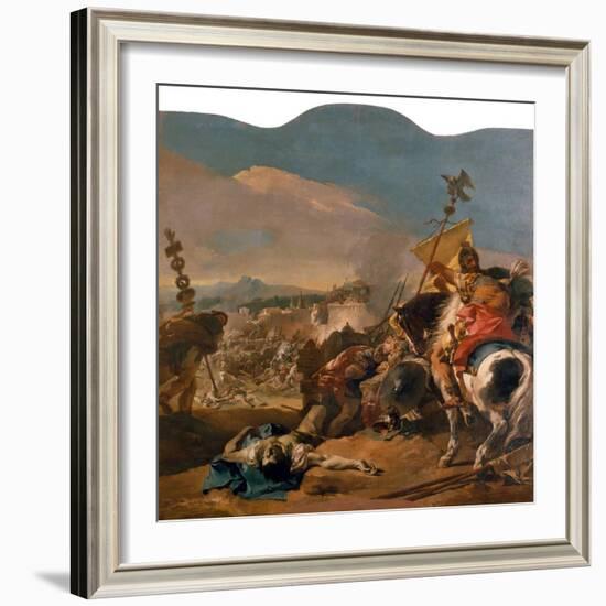 The Capture of Carthage, 1725-29-Giovanni Battista Tiepolo-Framed Giclee Print