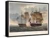 The Capture of Chesapeake, June 1st 1813, engraved by Bailey for J. Jenkins's 'Naval Achievements'-Thomas Whitcombe-Framed Stretched Canvas