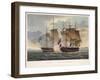 The Capture of Chesapeake, June 1st 1813, engraved by Bailey for J. Jenkins's 'Naval Achievements'-Thomas Whitcombe-Framed Giclee Print