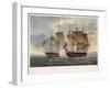 The Capture of Chesapeake, June 1st 1813, engraved by Bailey for J. Jenkins's 'Naval Achievements'-Thomas Whitcombe-Framed Giclee Print