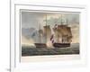 The Capture of Chesapeake, June 1st 1813, engraved by Bailey for J. Jenkins's 'Naval Achievements'-Thomas Whitcombe-Framed Giclee Print