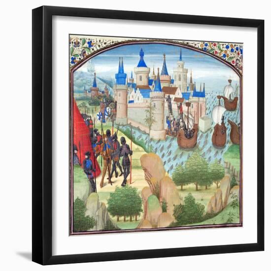 The Capture of Constantinople by Land and Sea in 1204-null-Framed Giclee Print