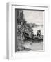 The Capture of Elizabeth and Frances Galloway, Published in Harper's Magazine, June 1887-Howard Pyle-Framed Giclee Print