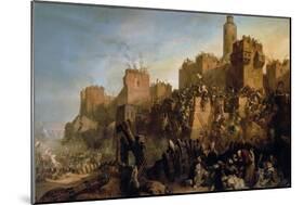 The Capture of Jerusalem by Jacques De Molay in 1299-Claude Jacquand-Mounted Giclee Print