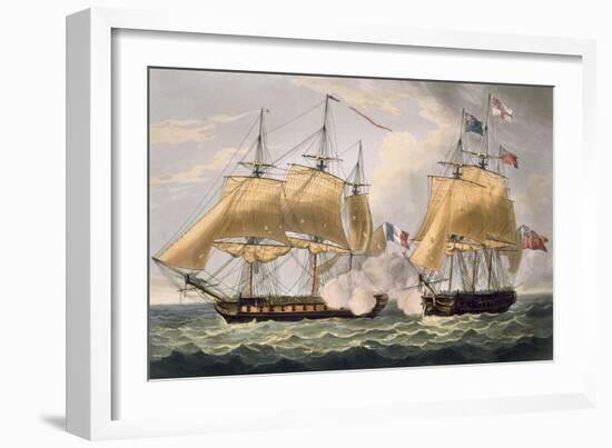 The Capture of La Clorinde, February 26th 1814, Engraved by Thomas Sutherland-Thomas Whitcombe-Framed Giclee Print
