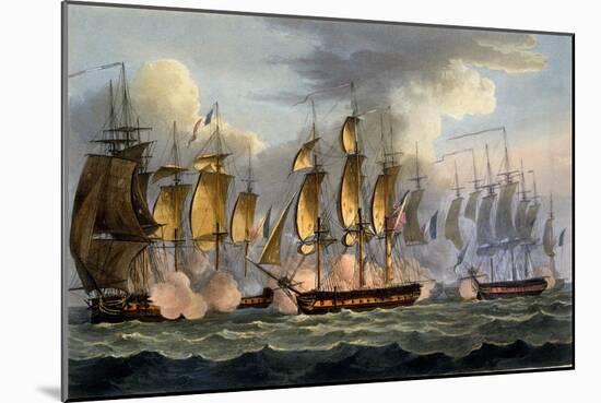 The Capture of La Prévoyante and La Raison, May 17th 1795, from 'The Naval Achievements of Great…-Thomas Whitcombe-Mounted Giclee Print