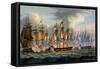 The Capture of La Prévoyante and La Raison, May 17th 1795, from 'The Naval Achievements of Great…-Thomas Whitcombe-Framed Stretched Canvas