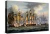 The Capture of La Prévoyante and La Raison, May 17th 1795, from 'The Naval Achievements of Great…-Thomas Whitcombe-Stretched Canvas