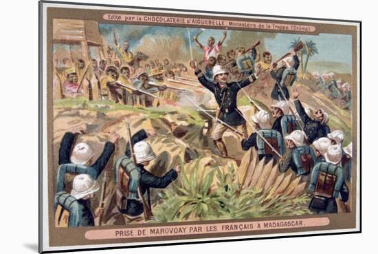 The Capture of Marovoay by the French, Madagascar, 19th-20th Century-null-Mounted Giclee Print
