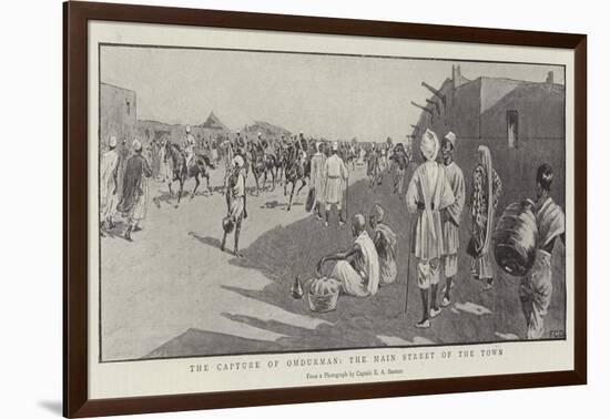 The Capture of Omdurman, the Main Street of the Town-null-Framed Giclee Print