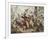 The Capture of the Pirate Blackbeard, 1718-Jean Leon Gerome Ferris-Framed Giclee Print