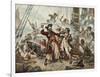 The Capture of the Pirate Blackbeard, 1718-Jean Leon Gerome Ferris-Framed Giclee Print