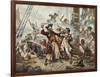 The Capture of the Pirate Blackbeard, 1718-Jean Leon Gerome Ferris-Framed Giclee Print