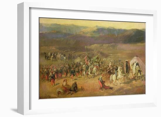 The Capture of the Retinue of Abd-El-Kader (1808-83) Or, the Battle of Isly in 1844, 1844-63-Horace Vernet-Framed Giclee Print