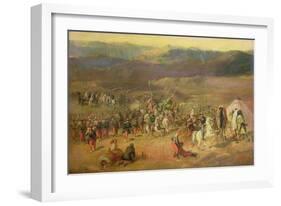 The Capture of the Retinue of Abd-El-Kader (1808-83) Or, the Battle of Isly in 1844, 1844-63-Horace Vernet-Framed Giclee Print