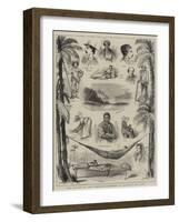 The Capture of the Virginius, Sketches at Santiago Del Cuba-null-Framed Giclee Print