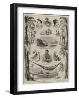 The Capture of the Virginius, Sketches at Santiago Del Cuba-null-Framed Giclee Print