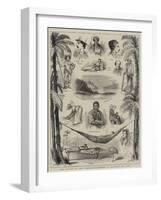 The Capture of the Virginius, Sketches at Santiago Del Cuba-null-Framed Giclee Print