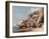 The Capuchin Monastery at Amalfi from the Beach, with Additions by a Borbone Pupil-Giacinto Gigante-Framed Giclee Print