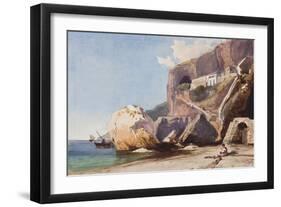 The Capuchin Monastery at Amalfi from the Beach-Giacinto Gigante-Framed Premium Giclee Print