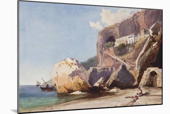 The Capuchin Monastery at Amalfi from the Beach-Giacinto Gigante-Mounted Giclee Print