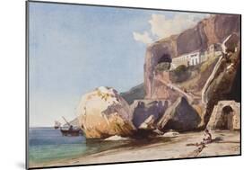 The Capuchin Monastery at Amalfi from the Beach-Giacinto Gigante-Mounted Giclee Print