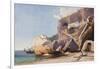 The Capuchin Monastery at Amalfi from the Beach-Giacinto Gigante-Framed Giclee Print