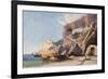 The Capuchin Monastery at Amalfi from the Beach-Giacinto Gigante-Framed Giclee Print