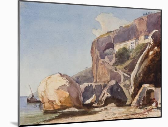 The Capuchin Monastery at Amalfi from the Beach-Giacinto Gigante-Mounted Giclee Print