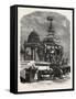 The Car of Juggernaut. Hindu Ratha Yatra Temple Car-null-Framed Stretched Canvas