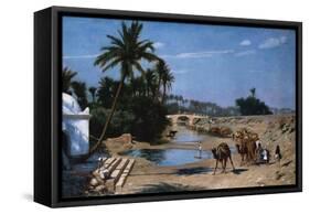 The Caravan-Jean Leon Gerome-Framed Stretched Canvas