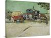 The Caravans, Gypsy Camp Near Arles (Les Roulottes / Campement De Bohémiens), 1888-Vincent van Gogh-Stretched Canvas