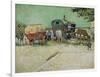 The Caravans, Gypsy Camp Near Arles (Les Roulottes / Campement De Bohémiens), 1888-Vincent van Gogh-Framed Giclee Print