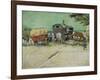 The Caravans, Gypsy Camp Near Arles (Les Roulottes / Campement De Bohémiens), 1888-Vincent van Gogh-Framed Giclee Print